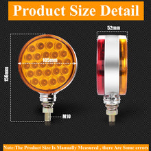 1 Pair M0703-M.T.C Canada LED Round Dual Face Red/Amber Truck Fender Pedestal Marker Lights Turn Signal