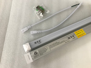 Pack of 10 M0715 :M.T.C Canada Premium Range LED T8 4 Feet Integrated Tube Light Fixture Frosted /Shop Light Fixture /Garage Light Fixture /Cooler Light /Fridge Light 36W 4680lm(130lm/W) 6000K