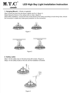 (Pack of 1 ) M0709 M.T.C Canada LED High Bay Light UFO Premium Range 150W 21000lm 6000K Input Voltage AC100V-277V, UFO Style,New Advance Model CUL Certified(M0709 150W 100-277VAC UFO Highbay CUL)