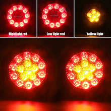 M0603: M.T.C Canada 4" Round LED 2 Option to choose Red/Yellow Or RED /White Choose While Order LED Truck Trailer Brake Stop Turn Signal Tail Light 12-24V (Pack pf 4 Pcs)