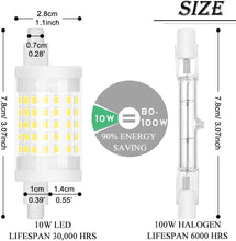 Pack of 6 6K M0620: R7S LED Bulb 78mm 10W Dimmable LED Light Bulbs Daylight 360 Degrees Double Ended J Type T3 J78