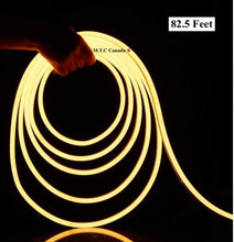 M.T.C Canada LED Neon Rope Light 25M(82.5 Feet) Roll Direct Line Voltage 110V 120LED/M Outdoor And Indoor Use IP66 , Warm White Colour 3000K ,