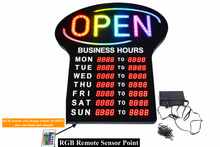 M0851:Upgraded M.T.C Canada RGB LED Open Sign with Timer & Remote – Multi-Color Programmable Display for Storefront & Business