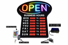 M0851:Upgraded M.T.C Canada RGB LED Open Sign with Timer & Remote – Multi-Color Programmable Display for Storefront & Business