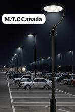 (Pack of 1) M0655 Black Housing 150Watt : M.T.C Canada LED Garden Post Light/LED Street Light with Photocell Sensor Input 100-277VAC, Switch Power with Button 150W/120W/100W and CCT Change 4K/6K CUL