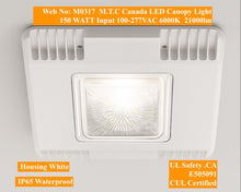 M0317 : LED Canopy Light 150W 21,000lm 6000K Bright White CULOutdoor /Indoor Bright White Waterproof IP65
