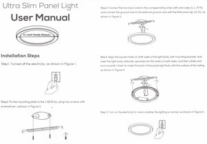 (Pack of 10) 7 Inch M0348: M.T.C Canada LED Slim Panel Surface Mount/LED Ceiling Light Round Dimmable 7 Inch 15W 1500lm 120VAC (3CCT 3K-4K-6K) Change Colour with Button CETL Certified