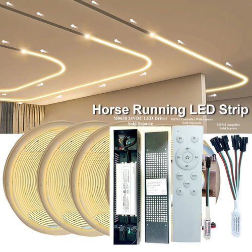 1 Pack M0741 :M.T.C Canada COB Running Water Flowing LED Strip Light Dream Colour 24VDC 10M (33 Feet No Drop in Voltage) 16 Watt/Meter Horse Race Sequential