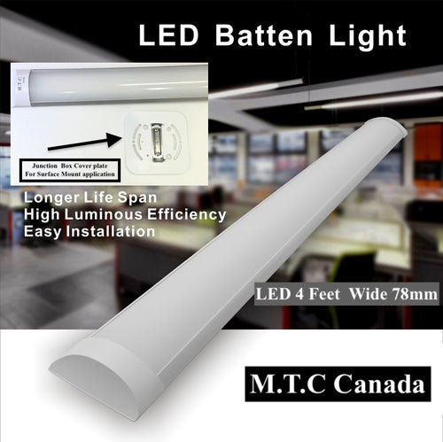 Pack of 10 M0151 /6K ( Independent Series ) :M.T.C Canada LED T8 4 Feet Purification Fixture /LED Shop Light Linear 40W 6000K 4400Lm Tube Light Fixture CETL