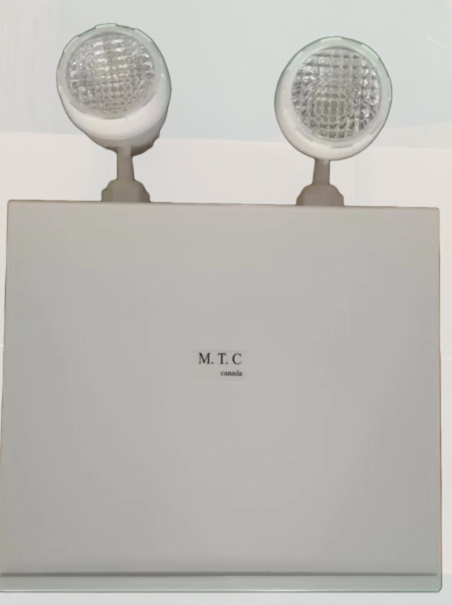 (Pack of 1) M0685 M.T.C Canada LED Steel Emergency Light with Lights Output 12VDC CUL Certified with 2 Head LED 2Wx2 Input Voltage 120-347V (Pack of 1 Piece LED Emergency Light with Head)