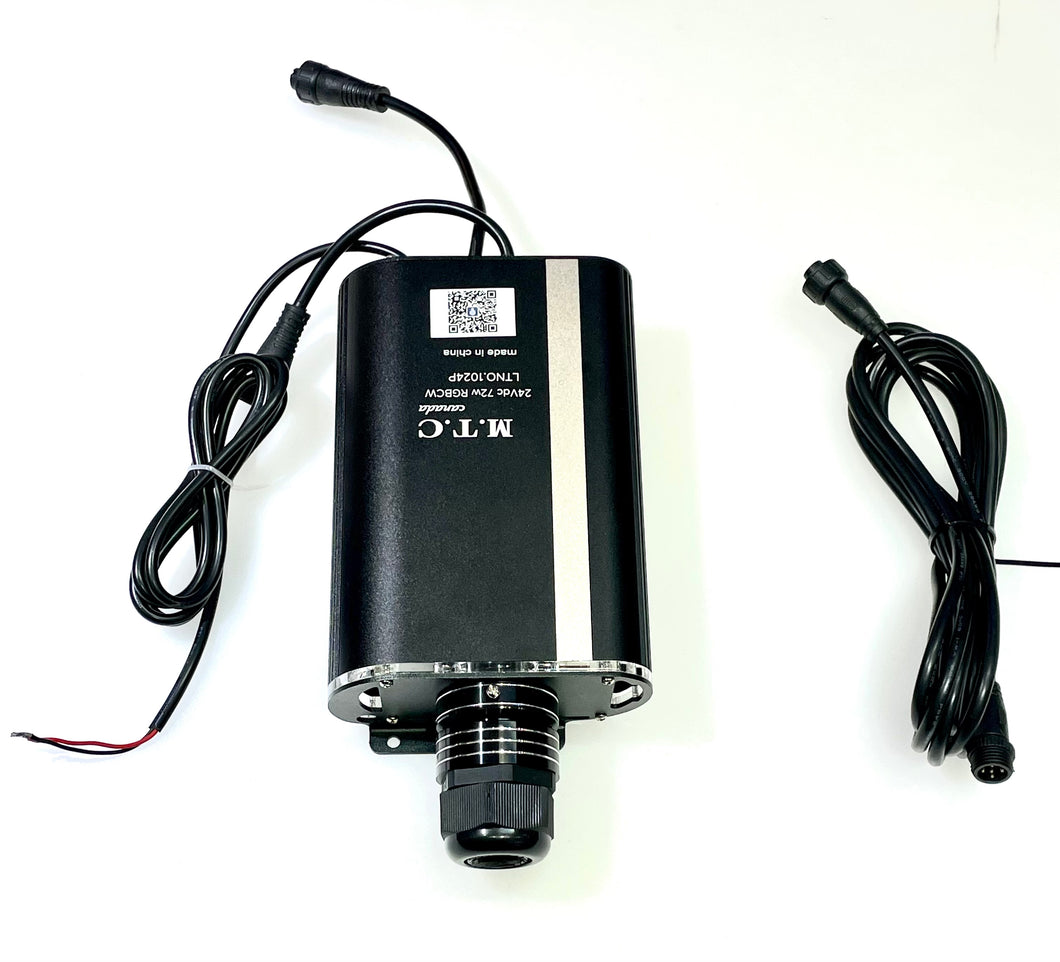 M0765 : M.T.C Canada Star Ceiling Light Machine 24VDC 72W RGBCW app Bluetooth Control Maximum 1200 Fiber Can be Install