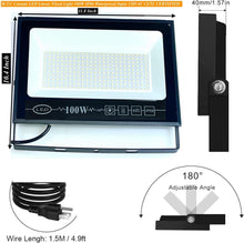 2 Pack or 4 pack to choose M0641: M.T.C Canada LED Flood Light 100W 12000lm 6000K  InputAC120V Water ProofCETL