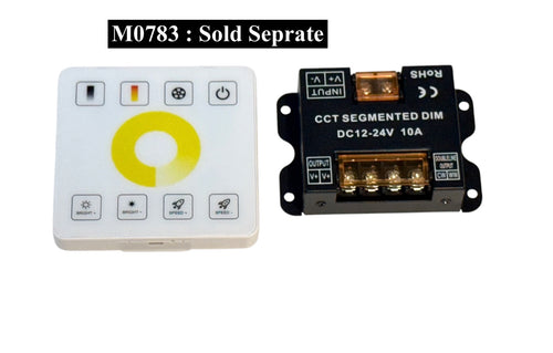 ( 1 Set ) M0783 : M.T.C Canada CCT (Warm to Cool ) Colour Low Voltage Dimmer LED Touch Series Controller With Wall Touch Panel Wireless Control Input DC5-24V 10A