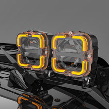 Full Kit M0854 – M.T.C Canada 4" 90W (45Wx2) LED Driving Light with DRL, High/Low Beam 6000K, IP68 Waterproof (12000LM, Amber DRL) With Dual Switch Wiring harness