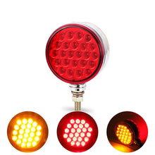 1 Pair M0703-M.T.C Canada LED Round Dual Face Red/Amber Truck Fender Pedestal Marker Lights Turn Signal