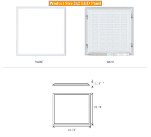Pack of 2 Piece M0721:M.T.C Canada LED Back Lit Panel 2x2 5cct , 5 Different Wattage change (20W-25W-30W-35W-40W) With Button And CCT Colour Change With Button From (3K-6K )From CUL  Input 100-347VAC