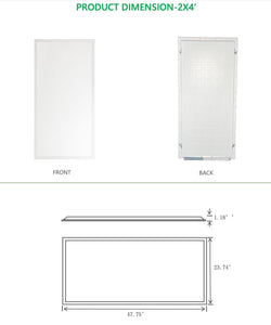 Pack of 2 Piece M0721:M.T.C Canada LED Back Lit Panel 2x2 5cct , 5 Different Wattage change (20W-25W-30W-35W-40W) With Button And CCT Colour Change With Button From (3K-6K )From CUL  Input 100-347VAC
