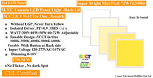 Pack of 2 Piece M0722: Upgraded 12,240lm M.T.C Canada LED Back Lit Panel 2x4 Wattage change (30W-40W-50W-60W-72W)  With Button And CCT Colour Change With Button From (3K-6K ) , Lumens (170LM/W)  CUL Certified Input 100-347VAC