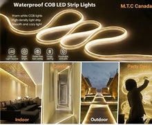 50M (165 Feet) M0828 3K :M.T.C Canada LED Cob Line Voltage Strip Light 50M (165 Feet) Roll (3000K Warm White) 480LED/M 10 Watt/m 120VAC USA Wall Plug Outdoor and Indoor Ip67 Waterproof
