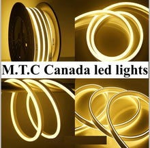M.T.C Canada LED Neon Rope Light 25M(82.5 Feet) Roll Direct Line Voltage 110V 120LED/M Outdoor And Indoor Use IP66 , Warm White Colour 3000K ,