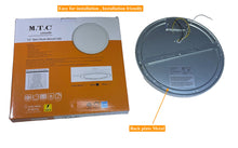 Pack of 10 Piece M0350 3cct  : M.T.C Canada LED Slim Panel Surface mount /LED Ceiling Light 12 Inch Round 24W Dimmable  3CCT (3K-6K) CETL