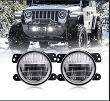 1 Pair ( M0697 : LED 4 inch 30W 6000K-6500K Projector Fog Lights JK and JL DOT Approved For Jeep Wrangler)