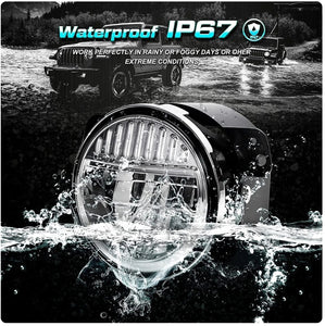 1 Pair ( M0697 : LED 4 inch 30W 6000K-6500K Projector Fog Lights JK and JL DOT Approved For Jeep Wrangler)