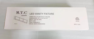 Pack of 1 Piece M0713 : M.T.C Canada LED Vanity Light Crystal Bubble 24 inch 20W 3CCT Can Be Change with Button at Back Side 3000K/4500K/6000K Change Colour According to Your Choice CETL