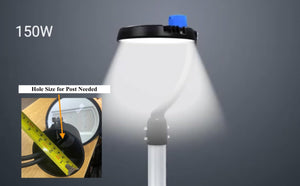 (Pack of 1) M0655 Black Housing 150Watt : M.T.C Canada LED Garden Post Light/LED Street Light with Photocell Sensor Input 100-277VAC, Switch Power with Button 150W/120W/100W and CCT Change 4K/6K CUL