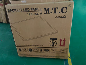 Upgraded  6800lm (Pack of 2) 2x2 LED Panel:M0721 M.T.C Canada LED 2 Feet X 2 Feet Input 120-347VAC Dimmable CUL Watt & CCT Change (20W-25W-30W-35W-40W)CCT Change 3K-6K with Button) 170Lm/W