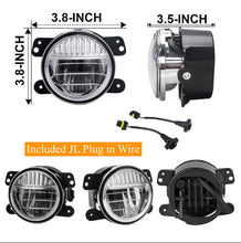 1 Pair ( M0697 : LED 4 inch 30W 6000K-6500K Projector Fog Lights JK and JL DOT Approved For Jeep Wrangler)