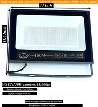 2 Pack or 4 Pack to choose M0642: M.T.C Canada LED Flood Light 150W 18000lm  6000K Cool White Input Voltage AC120V  Waterproof Ip65 CETL Certified