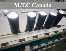 (Pack of 12) M0864 : M.T.C Canada LED Track Light Head 30W 3000lm 3CCT Selectable with Button 3K/4K/6K Dimmable 120VAC, CETL Certifeid to CSA Std22.2 Available in two Colors and two Styles