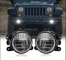 1 Pair ( M0697 : LED 4 inch 30W 6000K-6500K Projector Fog Lights JK and JL DOT Approved For Jeep Wrangler)