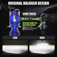 ( 1 Pair ) M0792 -M.T.C Canada LED Intelligent Bi-LED projector lens series H4 hi /low 6000K 80W x2 =160W 16,000lm