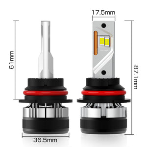 M0663/9007 Hi/Low M.T.C Canada LED Plug and Play LED Super Bright LED Head Light Kit 85 Watt * 2 18000lm 6000K Headlight Kit with Sunon Fan (1 pair 9007 Hi/LOW 6000K)