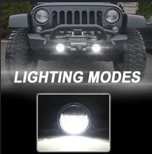 1 Pair ( M0697 : LED 4 inch 30W 6000K-6500K Projector Fog Lights JK and JL DOT Approved For Jeep Wrangler)