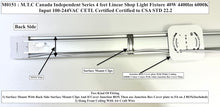 Pack of 10 M0151 /6K ( Independent Series ) :M.T.C Canada LED T8 4 Feet Purification Fixture /LED Shop Light Linear 40W 6000K 4400Lm Tube Light Fixture CETL