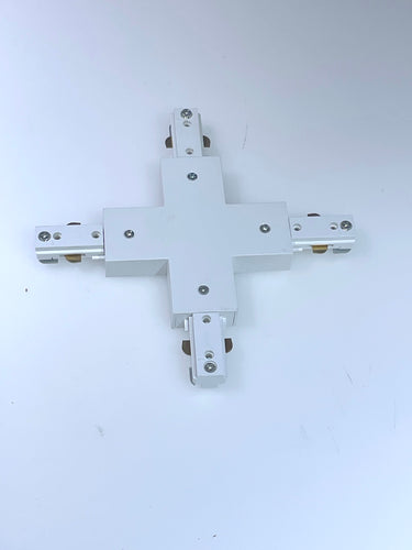 Pack of 2 Piece M0684 / X Joint (Black Housing /White Housing ) : M.T.C Canada 3 Pin H Type X Joint Only to Use with 3 Wire H Type Track System 120VAC