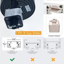 Pack Of 12 M0684 8 feet 3 Pin H Type :M.T.C Canada LED Track Rail - 8 Feet Long Black Housing / White Housing Aluminum Frame, 3 Pin H Type, 120VAC Heavy Duty, CETL