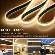 Waterproof (1 Roll 10M) M0730 3000K : M.T.C Canada LED Strip Light COB Dot Free 10M (33 FT Roll) 24VDC 480LED /M 13W/M IP67 Waterproof Outdoor Commercial Grade No Drop in Voltage with 1 Side Power (3000K Warm White)