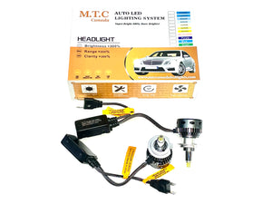 1 ( Pair )M0574:LED Plug and Play PS-360 Series LED 360 Degree LED Head Light 70 Watt * 2 (140Watt) 14000lm 6000K Headlight & Fog light Kit with Sunon Fan