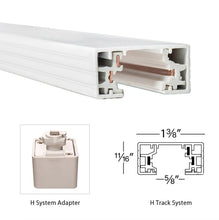 Pack Of 12 M0684 8 feet 3 Pin H Type :M.T.C Canada LED Track Rail - 8 Feet Long Black Housing / White Housing Aluminum Frame, 3 Pin H Type, 120VAC Heavy Duty, CETL