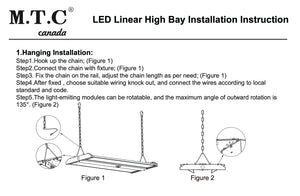 (Pack of 1 )Upgraded M0704: M.T.C Canada LED High Bay Light Linear Frosted Lens Dimmable 347VAC (Linear High Bay Wattage Selectable 220/200/180W 30,800lm 4K/6K CCT Change Input 120-277VAC/347VAC CUL)