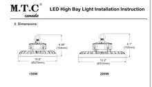 (Pack of 1 ) M0709 M.T.C Canada LED High Bay Light UFO Premium Range 150W 21000lm 6000K Input Voltage AC100V-277V, UFO Style,New Advance Model CUL Certified(M0709 150W 100-277VAC UFO Highbay CUL)