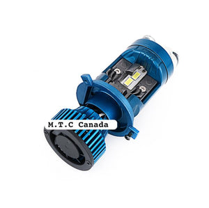 ( 1 Pair ) M0792 -M.T.C Canada LED Intelligent Bi-LED projector lens series H4 hi /low 6000K 80W x2 =160W 16,000lm