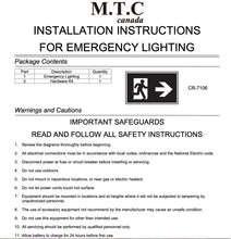 Pack of 1 Piece M0666 : M.T.C Canada LED Running Man Exit Sign Steel Housing PC Panel Input Voltage 120V-347V CSA Certified,For Sale Canadian Company Canadian Stock