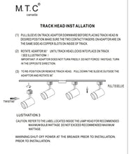 Pack of 12 Piece M0683 /W : M.T.C Canada LED Track light 30W 3000lm 3 Pin 3cct (3000K,4000K,6000K ) Change Colour With Button at Back side CETL Certified 3 Pin H type track Fit , Input 120VAC White  Housing
