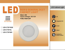 Pack of 10 Piece M0734 RGB White Trim  :M.T.C Canada LED Puck Light/LED Under Cabinet Light 12VDC 2W 200lm LED RGB Multicolour Recessed Puck Light CETL Availabl White Trim (White Trim RGB (Multicolour))
