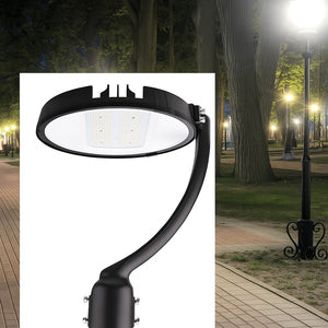 (Pack of 1) M0655 Black Housing 150Watt : M.T.C Canada LED Garden Post Light/LED Street Light with Photocell Sensor Input 100-277VAC, Switch Power with Button 150W/120W/100W and CCT Change 4K/6K CUL